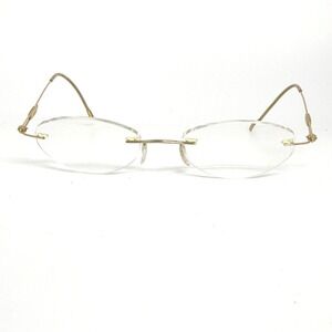 Silhouette 7534 20 6076 Rimless Eyeglasses Gold Austria 19-140 Oval Frames 21485